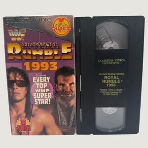 WWF Royal Rumble 1993 VHS Coliseum Video Bret Hart Razor Ramon WF111 Vintage